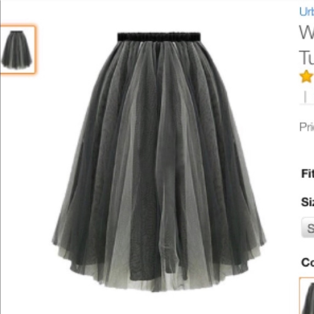 Black tulle skirt